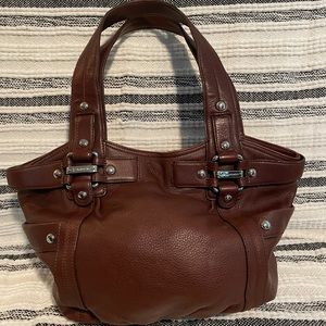 B Makowsky Leather Purse, Brown